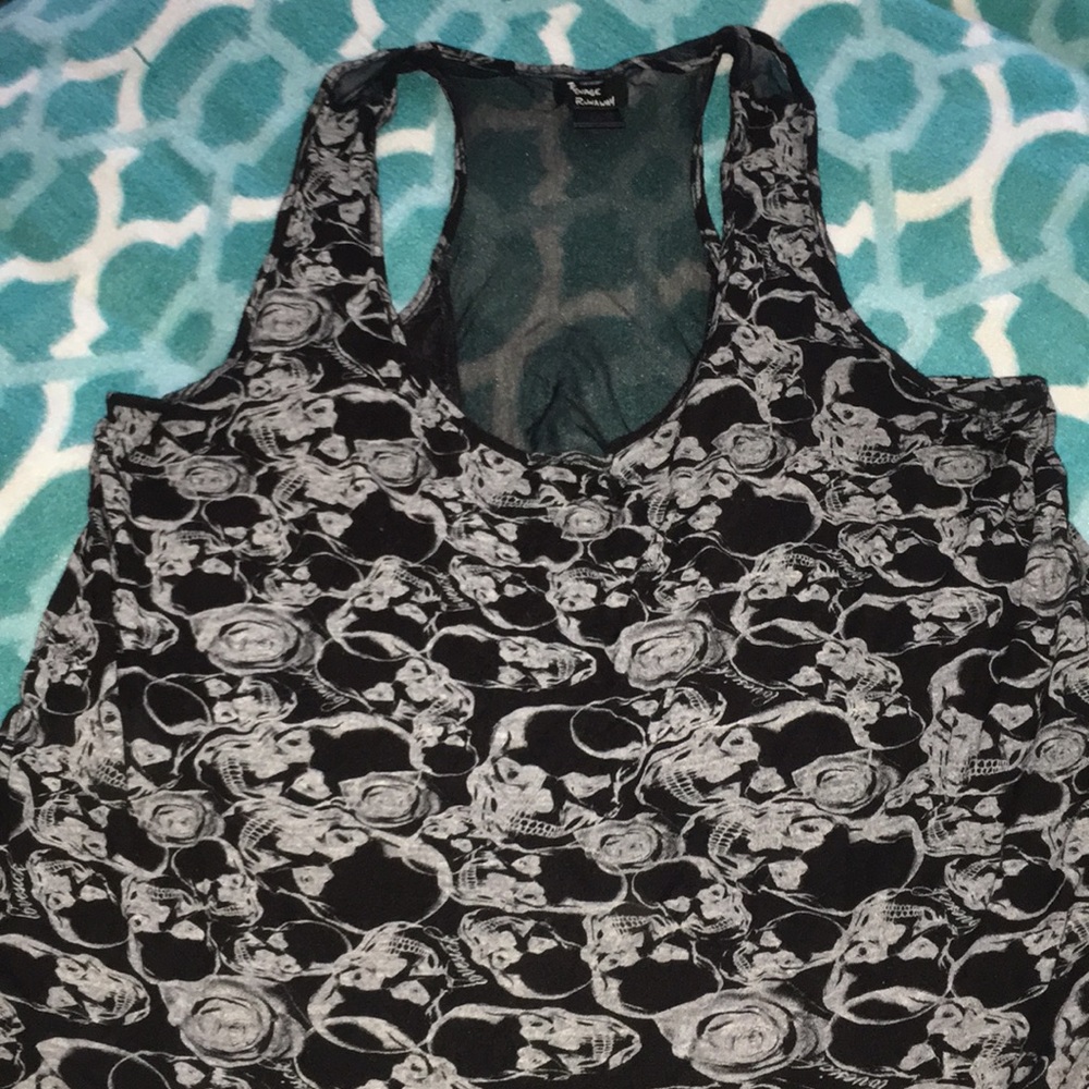 Tank top with sheer back